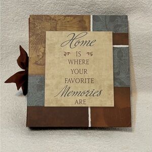 Memories photo album personalized keep sake Brown and Cream